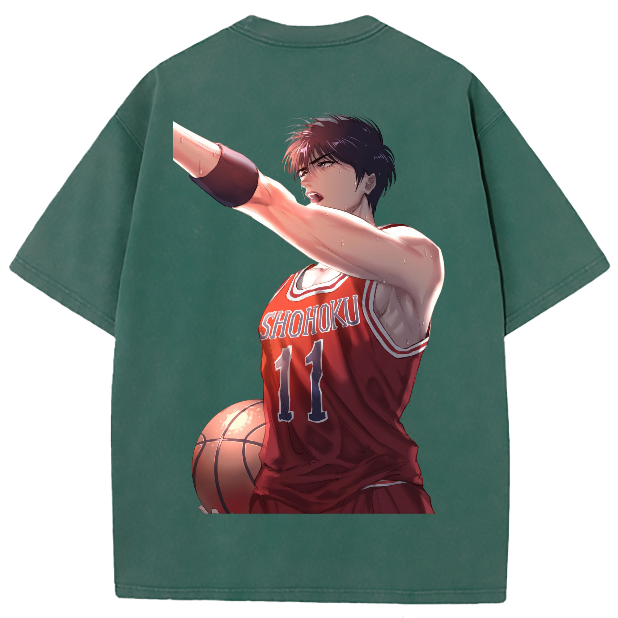 （画像用） SLAM DUNK／スラムダンク 綿100% ヴィンテージ風 半袖Tシャツ（背面プリント）